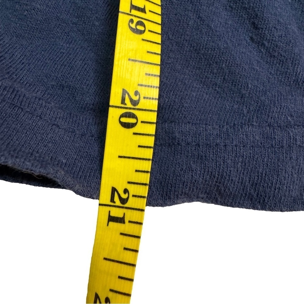 Abercrombie & Fitch Blue Long Sleeve Top Tee Shirt Size Medium Mirrored Graphic - Picture 9 of 11
